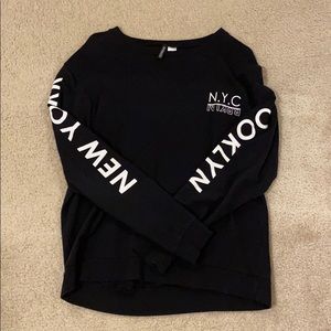 H&M Black NYC long sleeve